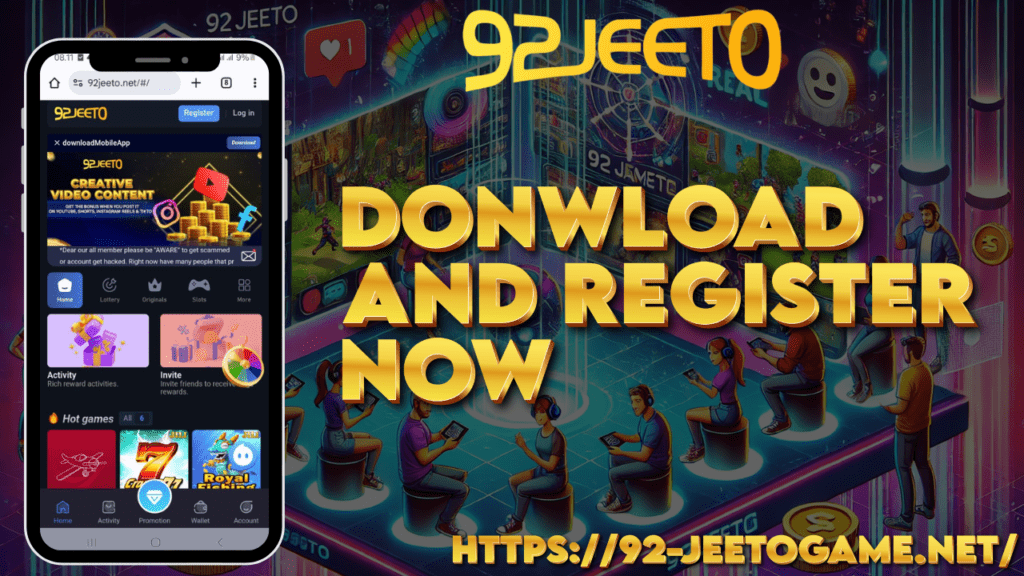 User-friendly 92 Jeeto App displaying cricket betting and lottery results.